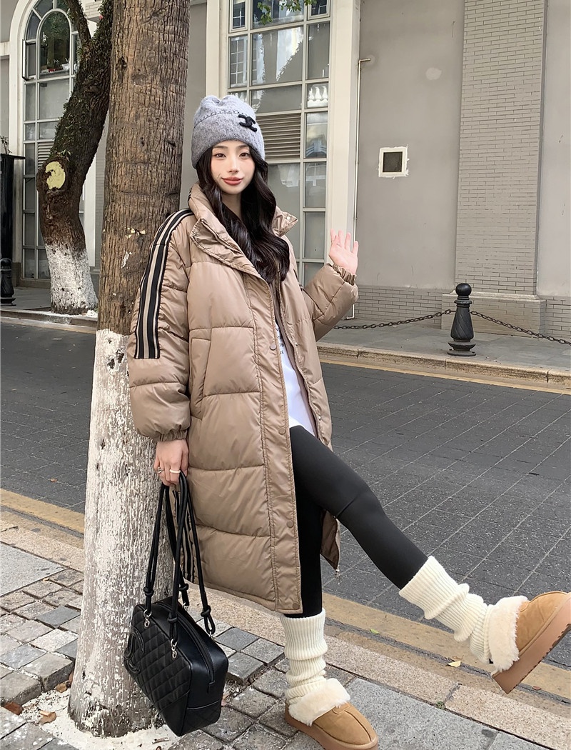Loose thick hooded cotton coat winter all-match coat