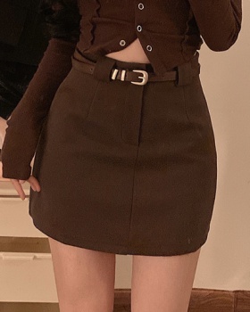 High waist package hip A-line skirt for women