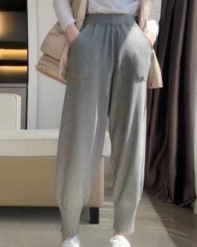 Knitted high waist pencil pants autumn and winter pants for women