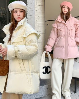 College style winter coat puff sleeve down coat for women