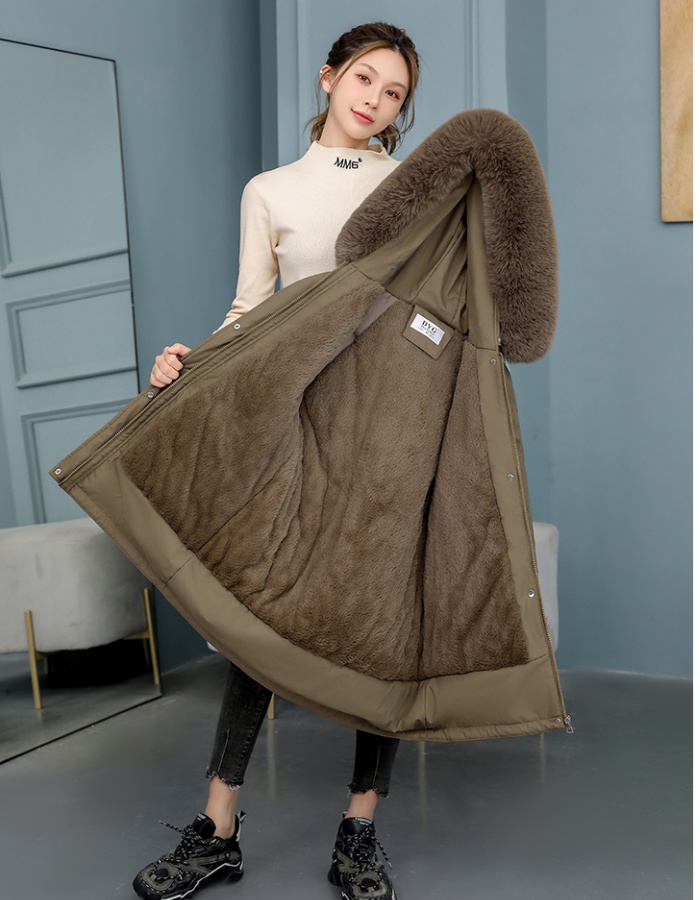 Large fur collar coat Korean style down coat for women