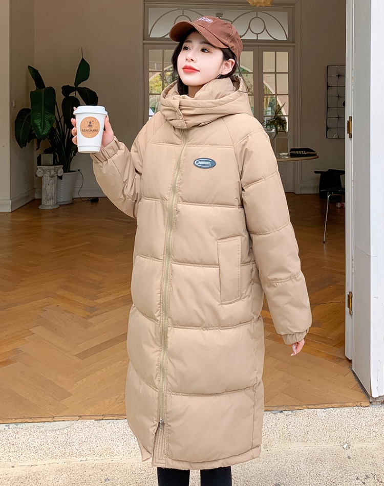 Down Korean style cotton coat long thick coat for women