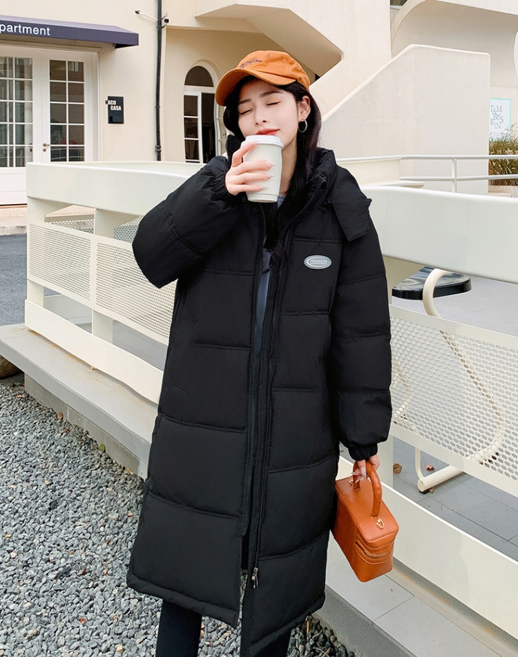 Down Korean style cotton coat long thick coat for women