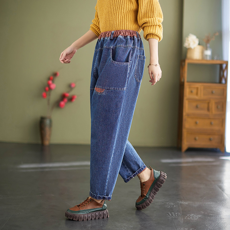 Large yard spring jeans legs harem pants for women