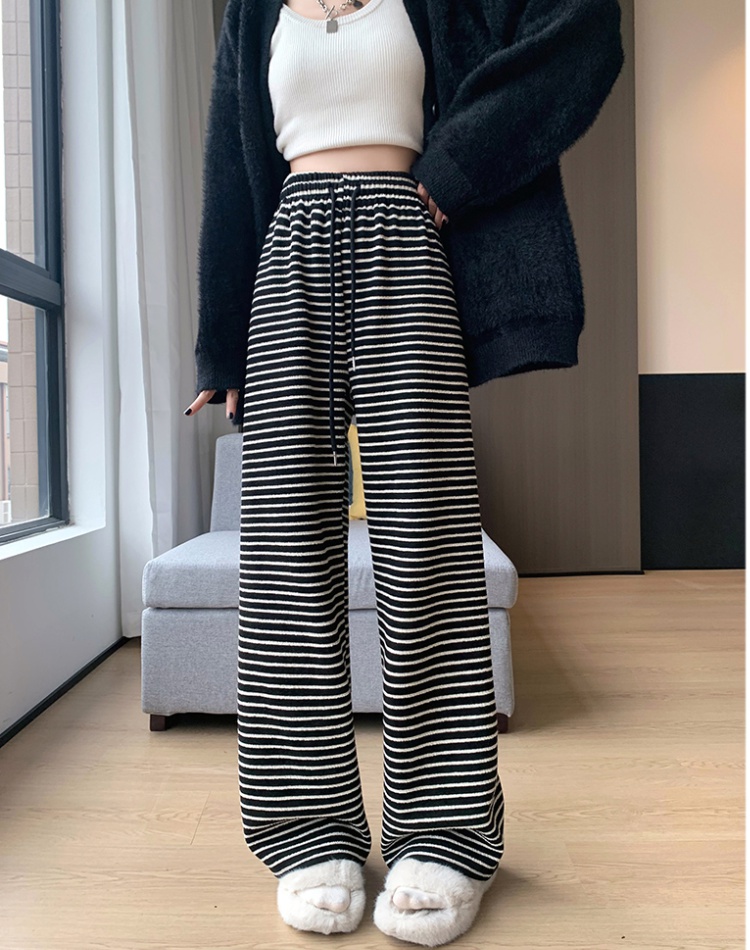 Slim Casual towel mopping high waist pants for women