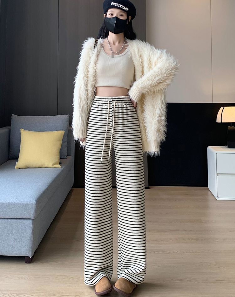 Slim Casual towel mopping high waist pants for women