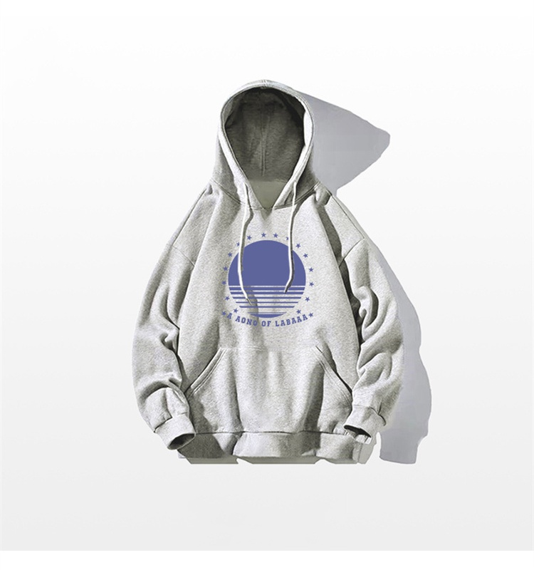Hooded antique silver cotton autumn and winter hoodie