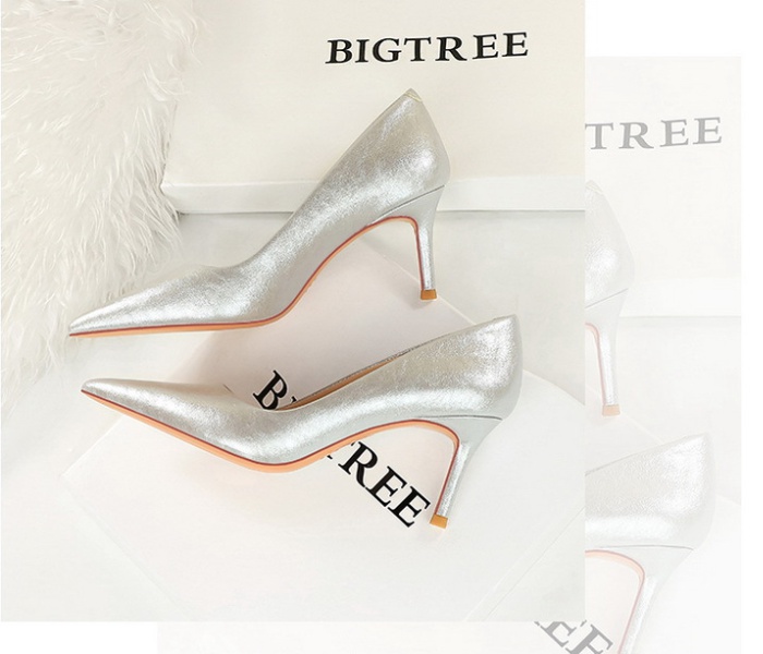 Pointed shoes spring and autumn high-heeled shoes