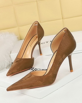 Pointed high-heeled shoes hollow shoes for women