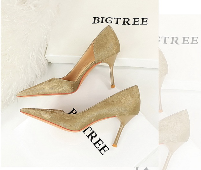 Pointed high-heeled shoes hollow shoes for women