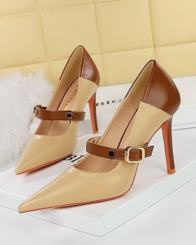 Mixed colors shoes high-heeled shoes for women