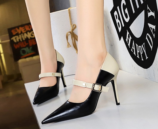 Mixed colors shoes high-heeled shoes for women