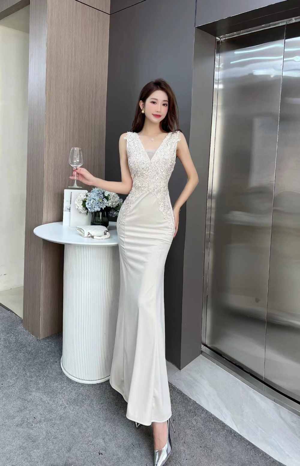 Light luxury niche mermaid evening dress for women