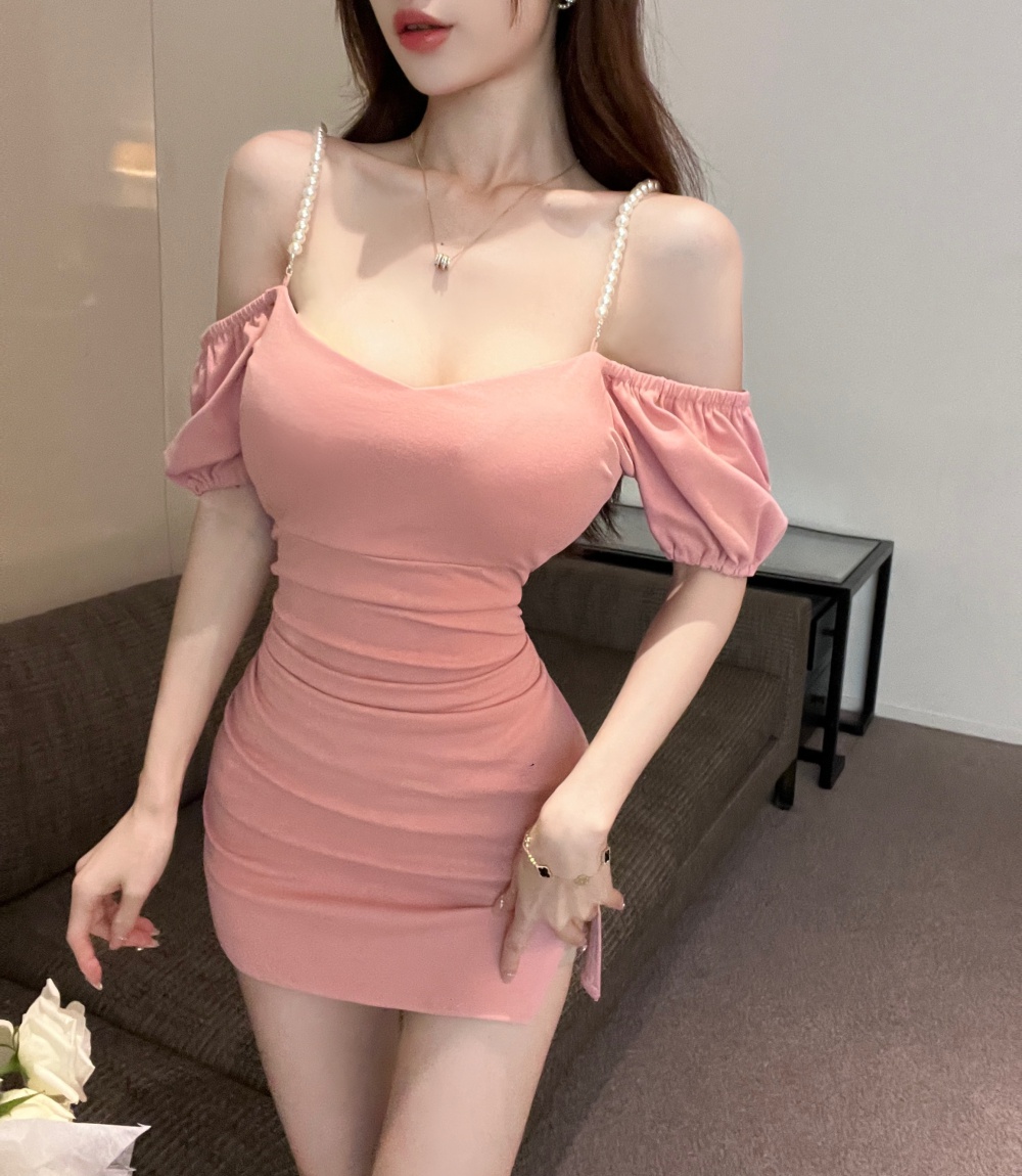 Bottoming high elastic package hip tight sling sexy dress