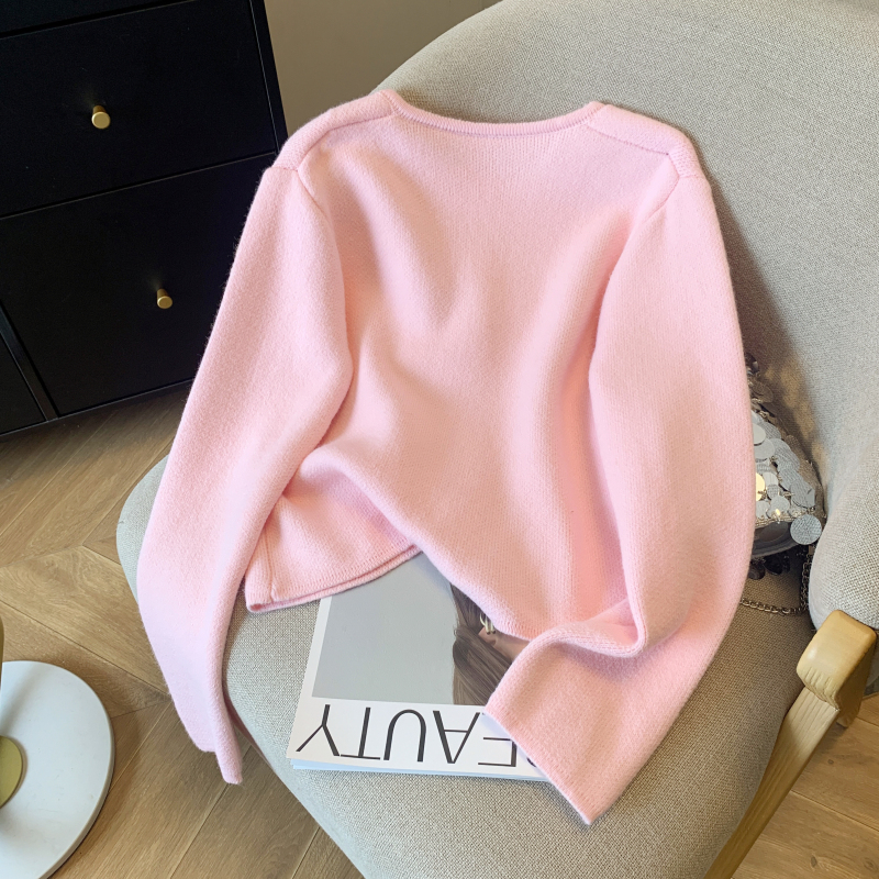 Chanelstyle tender coat knitted sweater for women