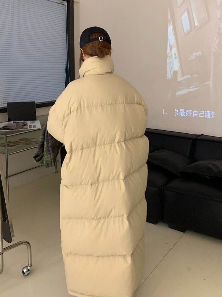 Down long coat Korean style cotton coat for women