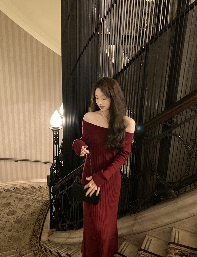 Pinched waist annual meeting winter dress for women