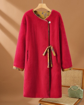 Cozy long wear fur coat thermal autumn and winter coat