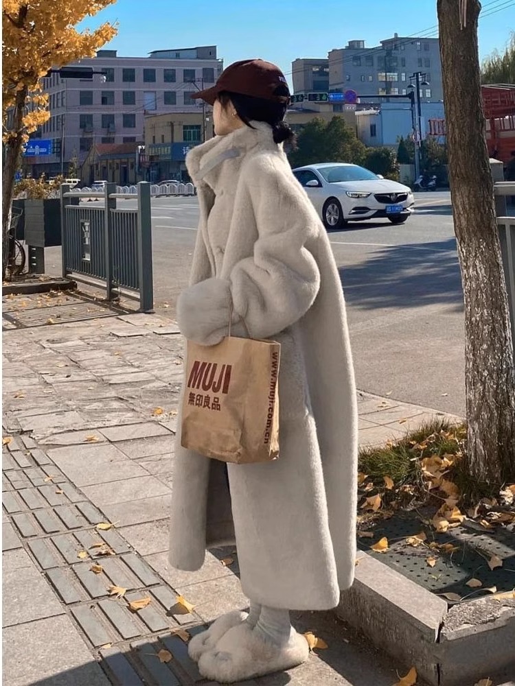 Loose autumn and winter slim coat for women