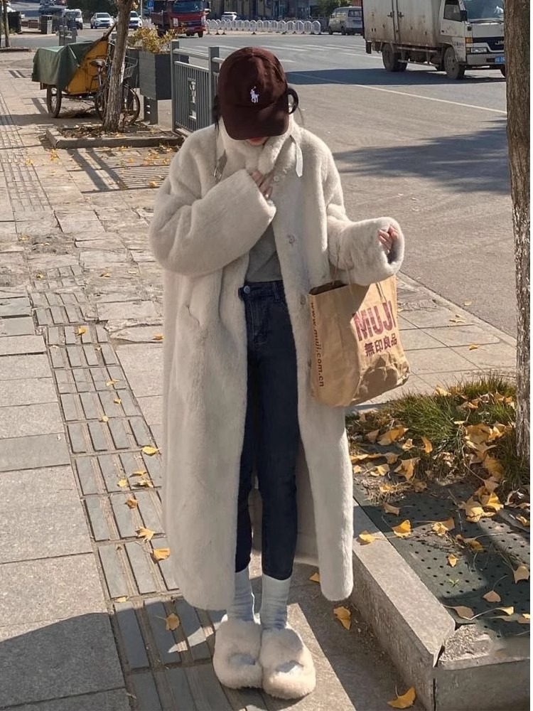 Loose autumn and winter slim coat for women