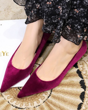 Low pointed simple fashion thick shoes for women