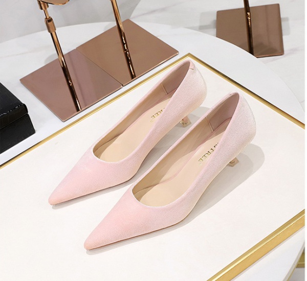 Low pointed simple fashion thick shoes for women