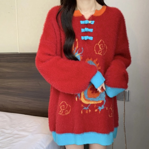 Couples Chinese style spring sweater for women
