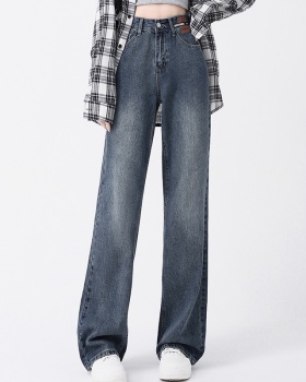 High quality straight loose slim wide leg jeans