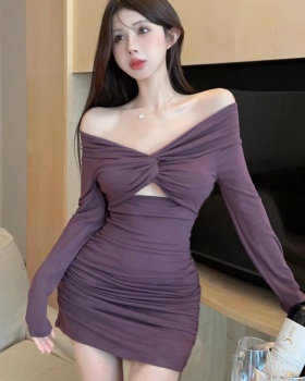 Tight temperament long sleeve spicegirl sexy dress for women