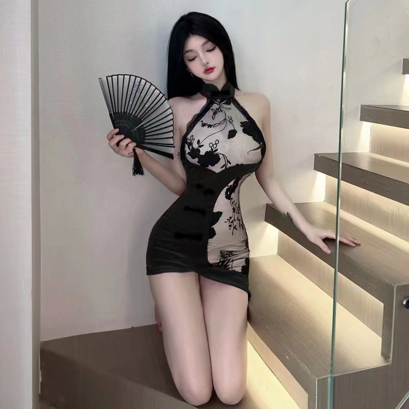 Splice dress package hip cheongsam for women