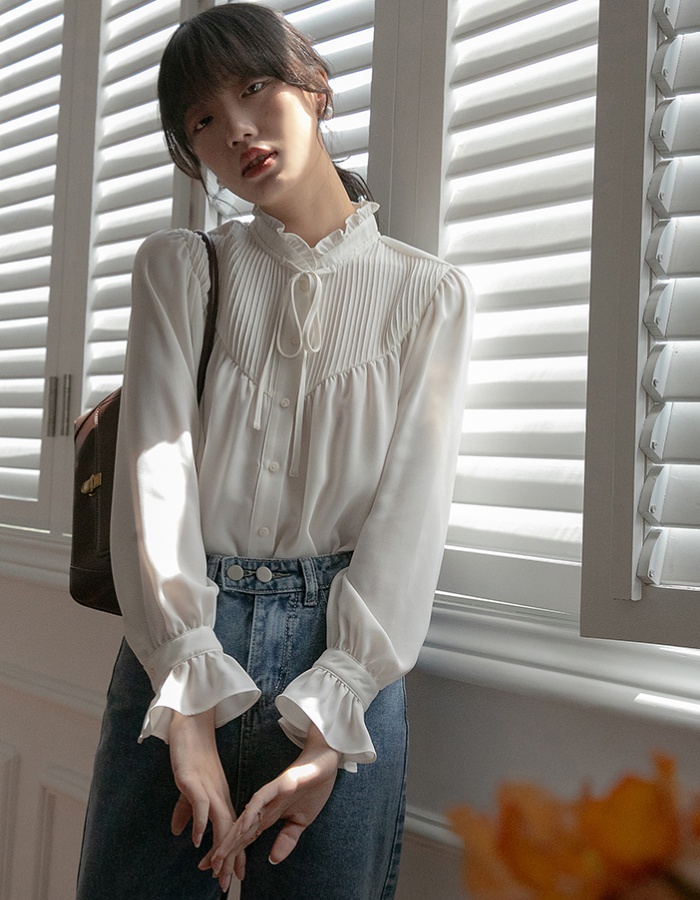 France style shirt spring small shirt for women