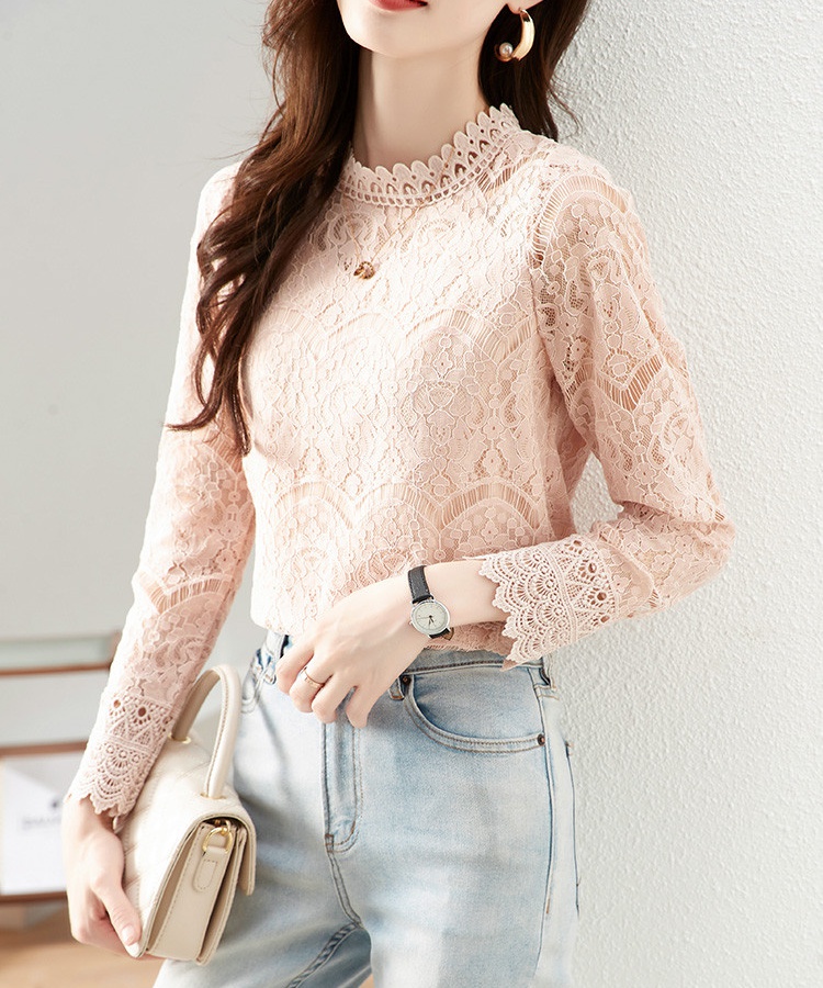 Lace bottoming shirt Korean style tops for women