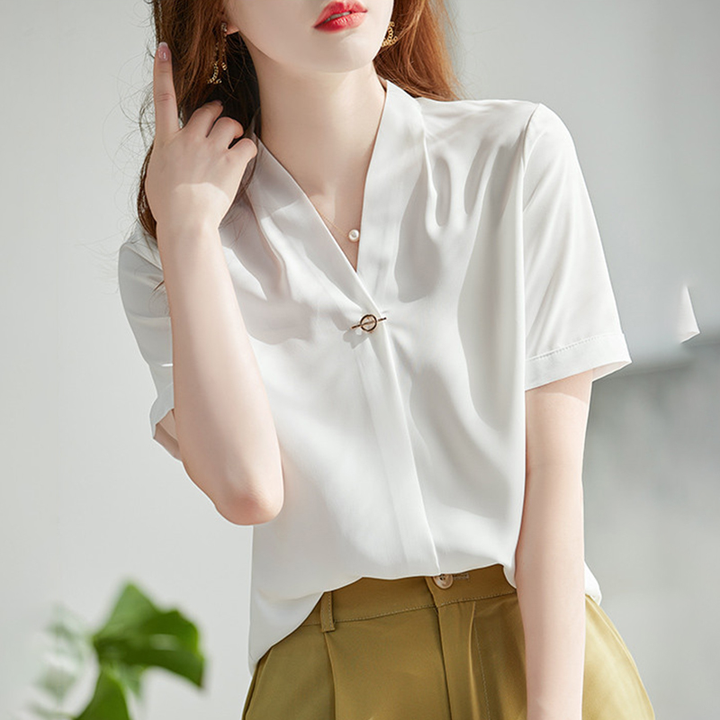 Profession short sleeve shirt niche tops for women