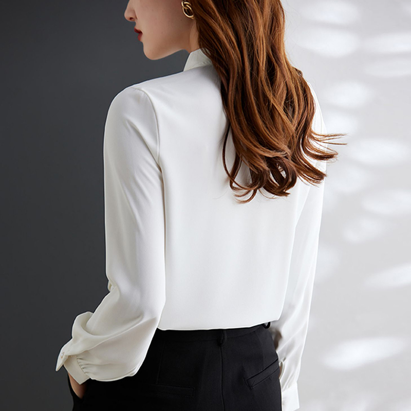 Long sleeve France style shirt temperament tops for women
