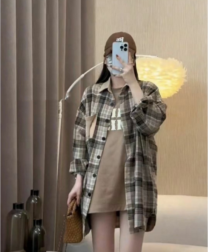 Slim Korean style large yard shirt for women