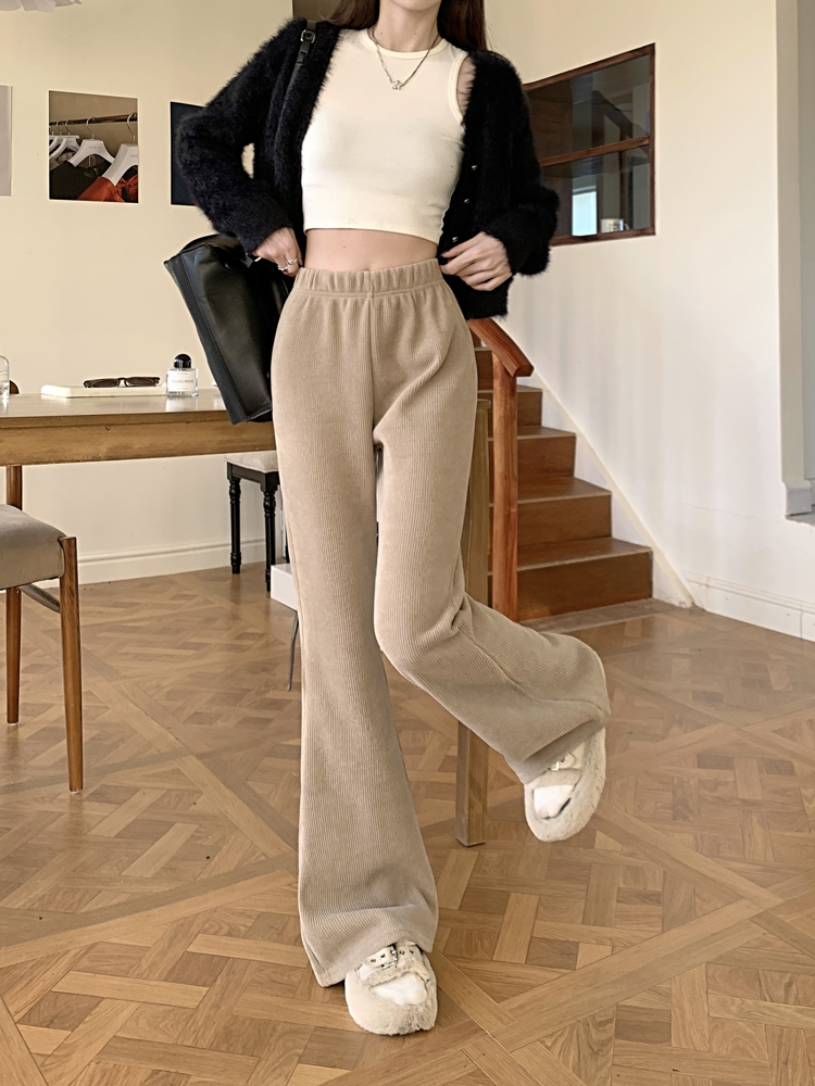 Micro speaker thick casual pants temperament pants for women