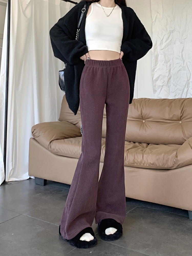 Micro speaker thick casual pants temperament pants for women