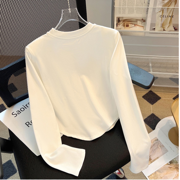 Round neck tops bottoming shirt for women