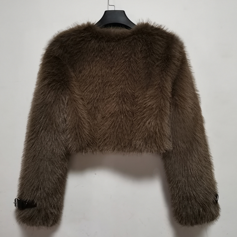 Thick autumn and winter fur coat plush clip cotton coat