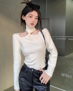 Tight hollow bottoming shirt elasticity sweater