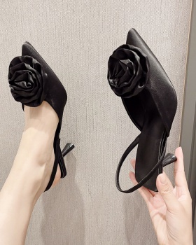 Fashion summer all-match flowers high-heeled sandals