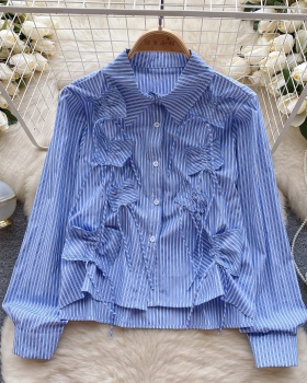 Spring Korean style tops puff sleeve shirt for women