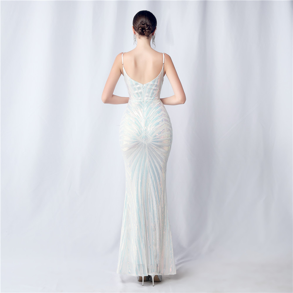 Clipping colors annual meeting wedding sling evening dress