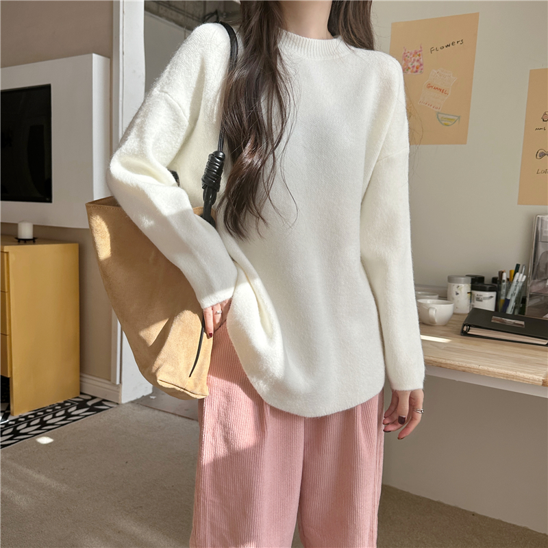 Wears outside pullover thick Japanese style lazy sweater