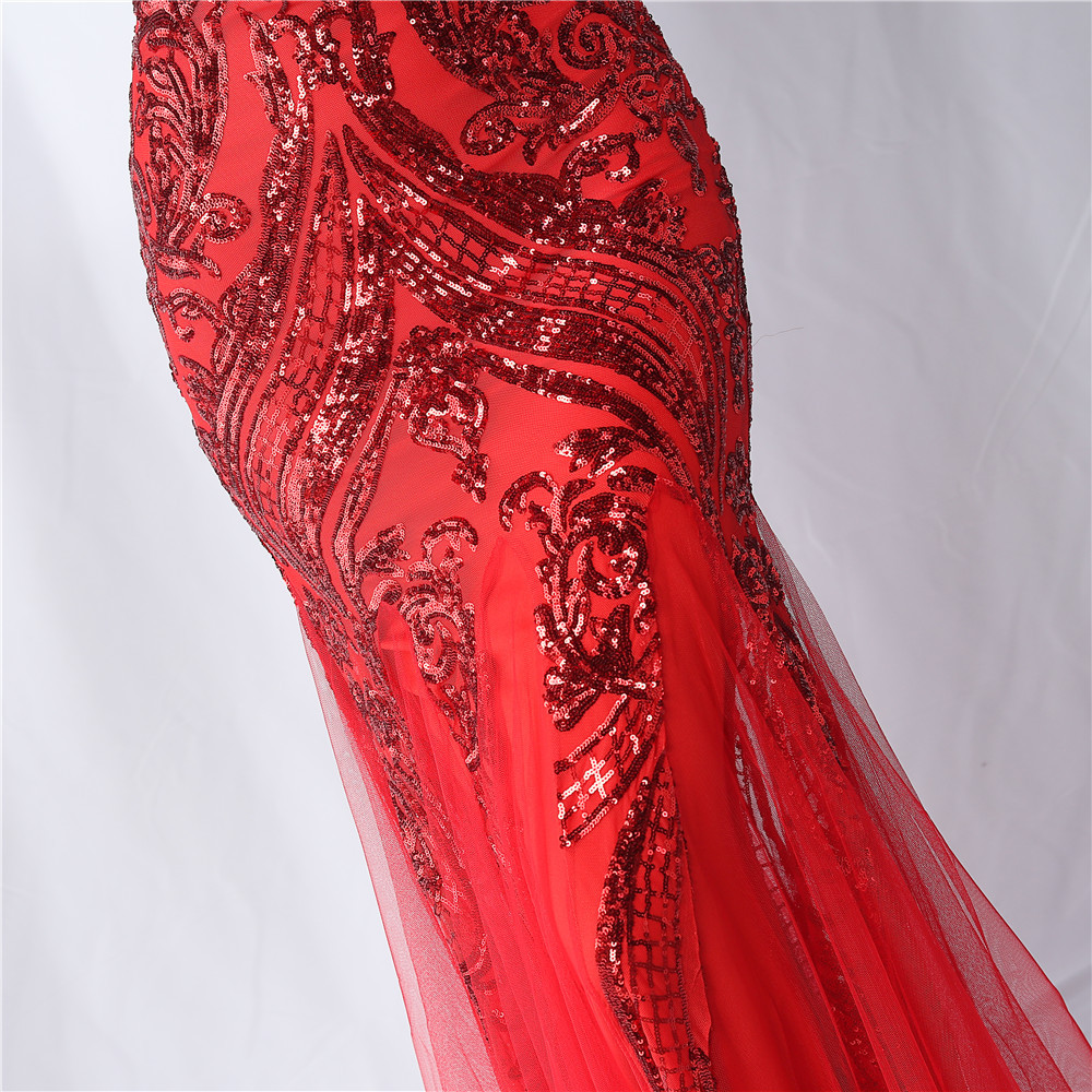 Annual meeting colors gauze clipping evening dress