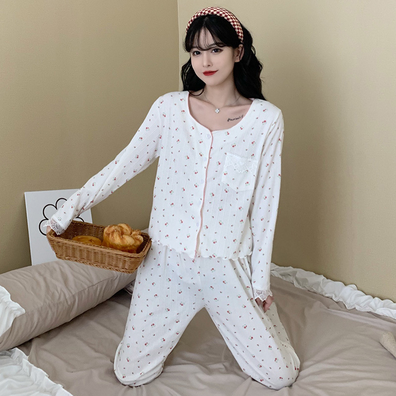 Homewear pajamas cardigan a set for women