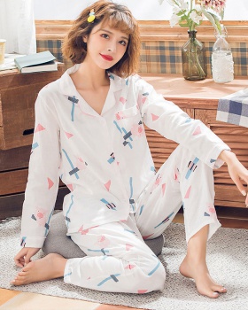 Homewear pajamas student long pants 2pcs set for women