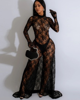 Lace bandage sexy European style sexy jumpsuit for women