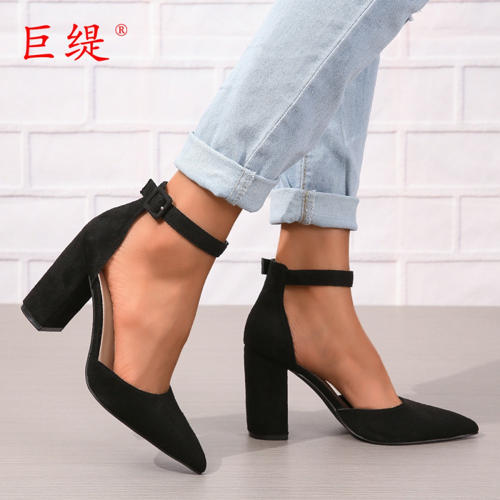 High-heeled large yard fashion pointed shoes for women