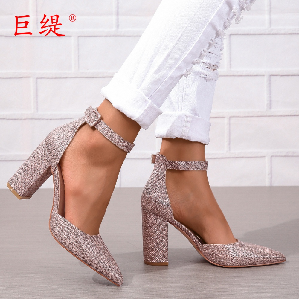 High-heeled large yard fashion pointed shoes for women